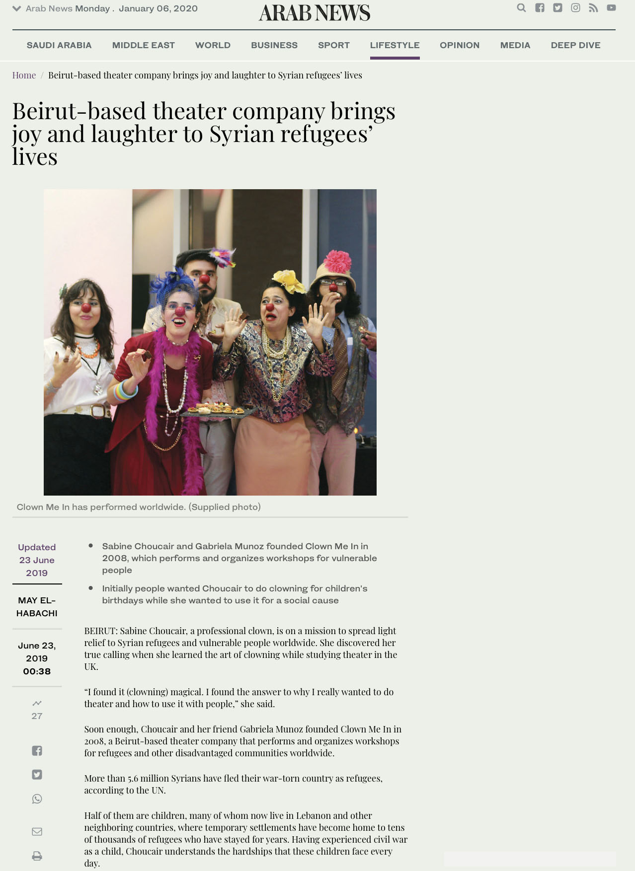 Clown Me In ARAB NEWS.jpg